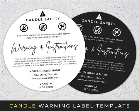 Circle Labels for Safety Labels