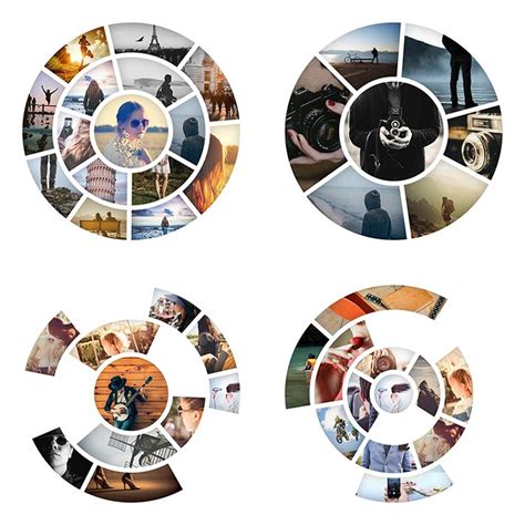 Circle Photo Collage Template Design Ideas