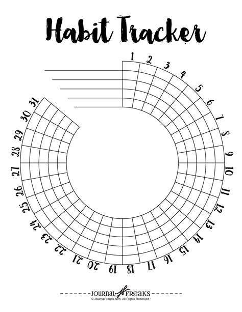 Circular Habit Tracker Template