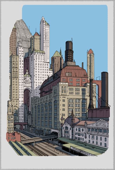 Cityscapes coloring page