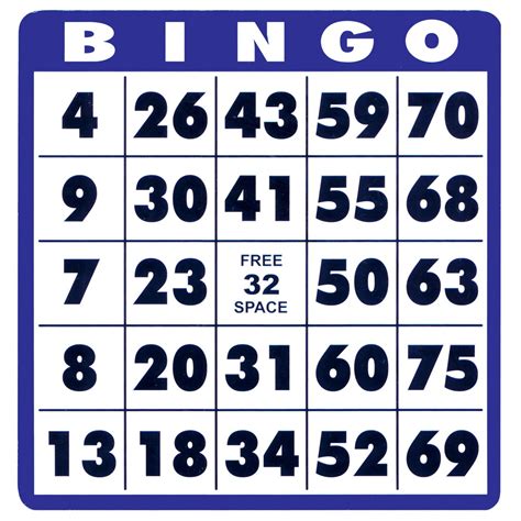 Classic bingo template