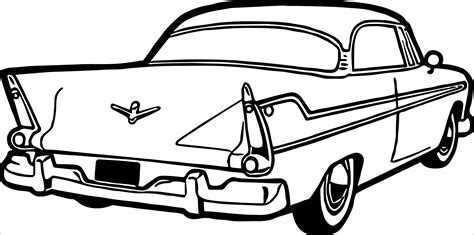 Classic Car Coloring Page