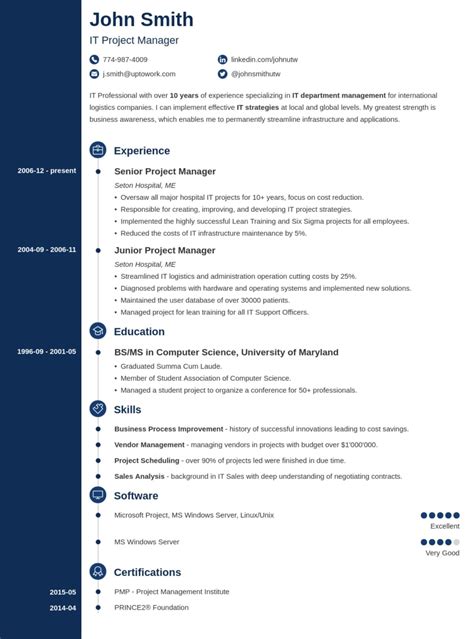 Classic Dentist CV Template Example