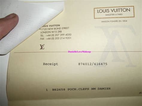 Classic LV Receipt