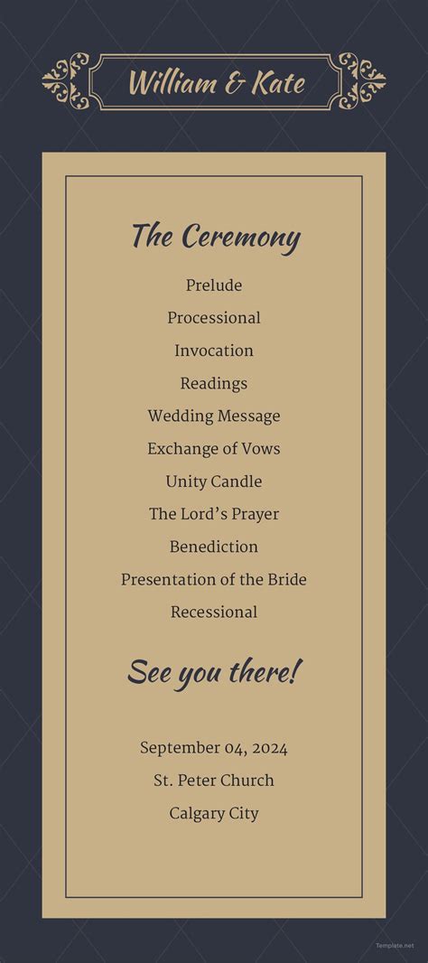 Classic Wedding Program Templates