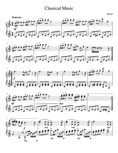 Classical music sheets with intricate notation