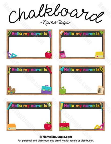 Classroom Cubby Tags