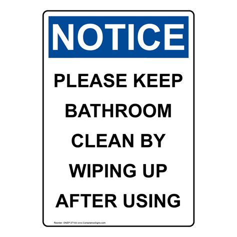 Clean Up Signs for Bathrooms