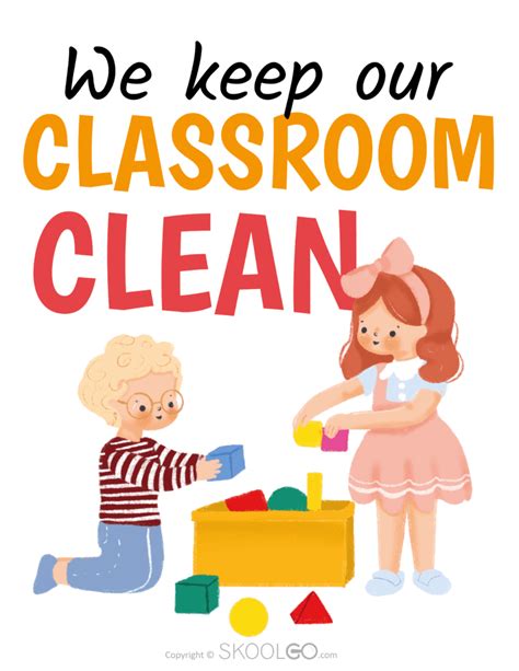 Clean Up Signs for Classrooms