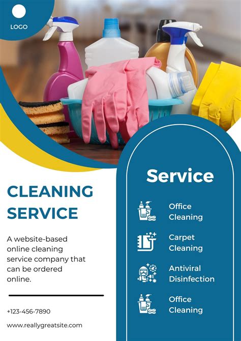 Cleaning company flyers template example