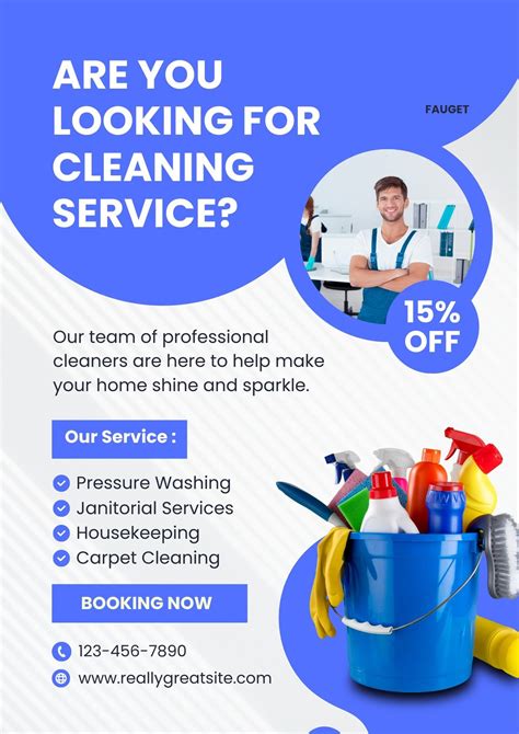 Cleaning company flyers template tips