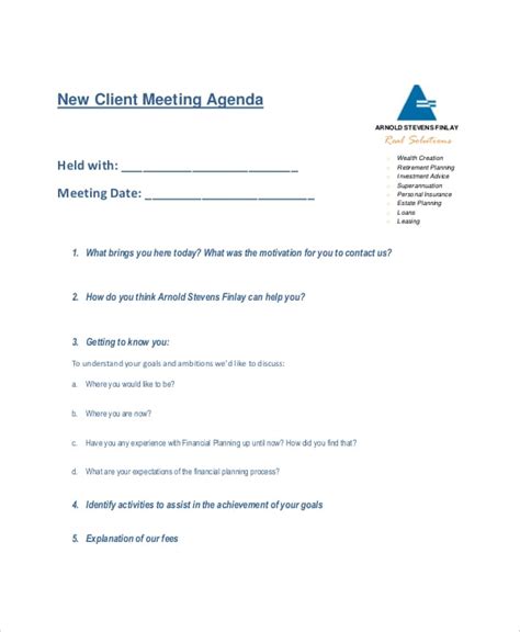 Client Meeting Template