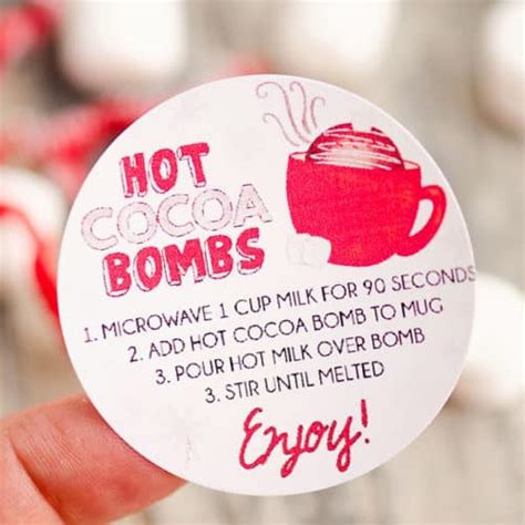 Cocoa bomb tags