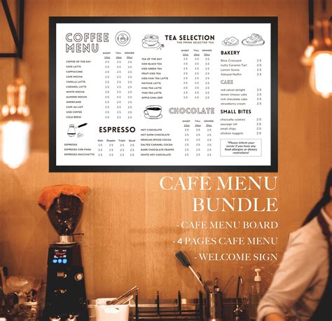 Coffee Menu Board Templates