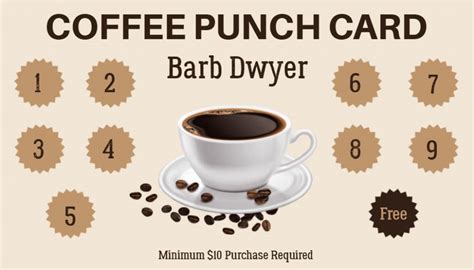 Coffee Punch Card Template Examples