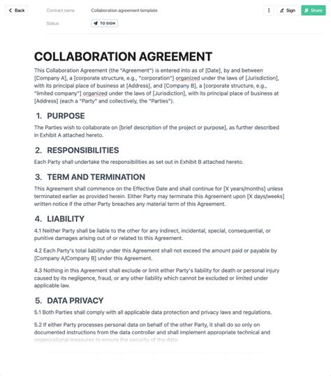 Collaboration Template