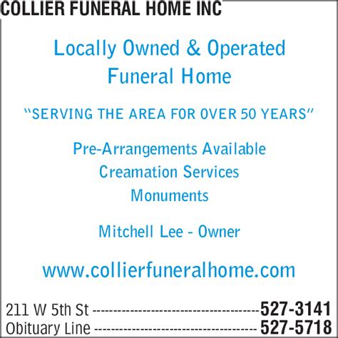 Collier Funeral Homes Reviews