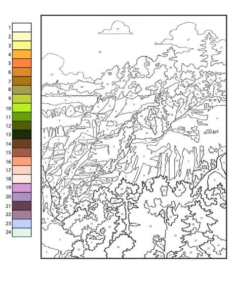 Color By Number Landscapes Example