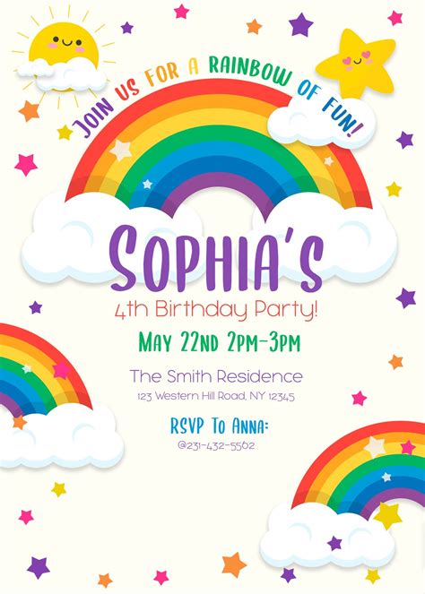 Colorful Birthday Invitation