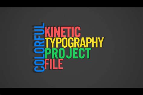 Colorful Kinetic Typography Example