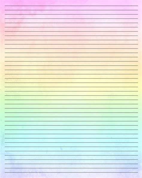 Colorful lined paper