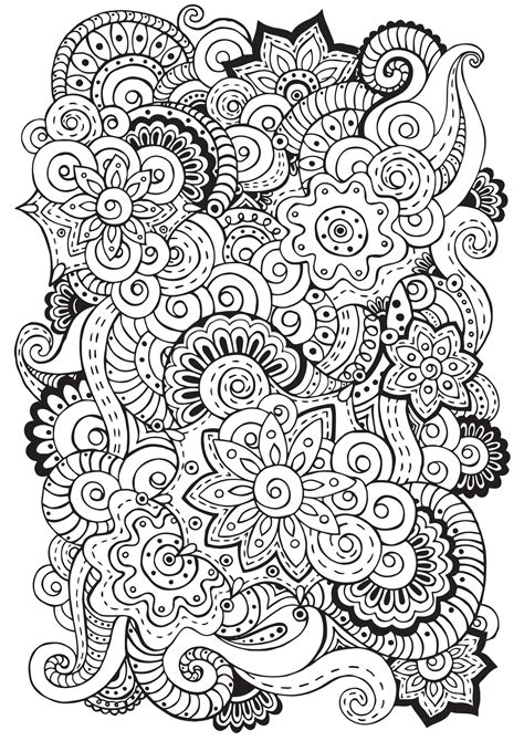 Coloring pages for adults featuring four-leaf clovers