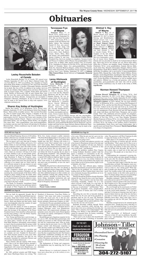 Commercial Dispatch Obituary Example 4