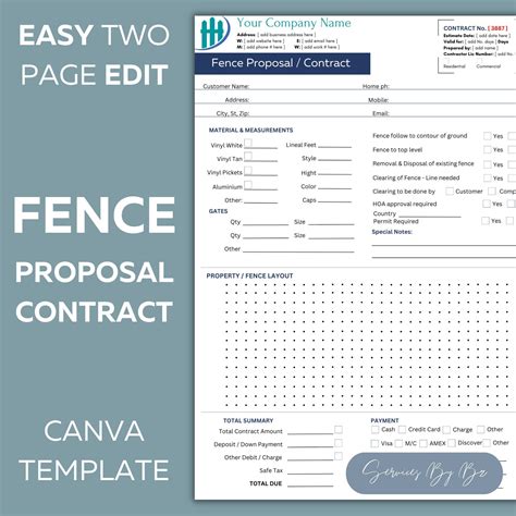 Commercial Fencing Contract Template