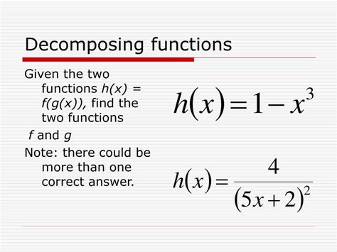 Common Challenges Decomposing Functions