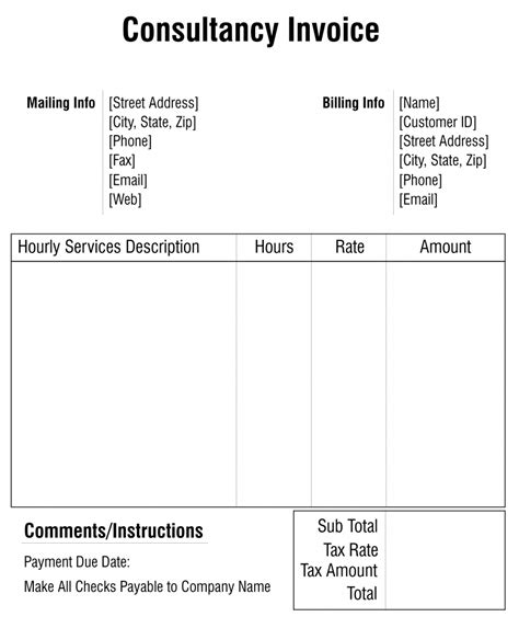 Mistakes to Avoid in Consulting Invoice Template