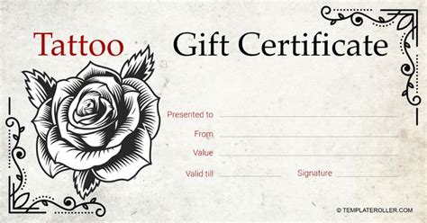 Common Mistakes to Avoid When Using Tattoo Gift Certificate Template