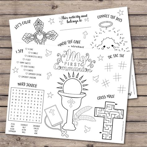 Communion Activity Sheets for Teenagers