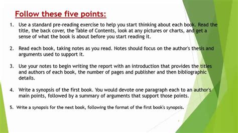 Comparative Book Report Template