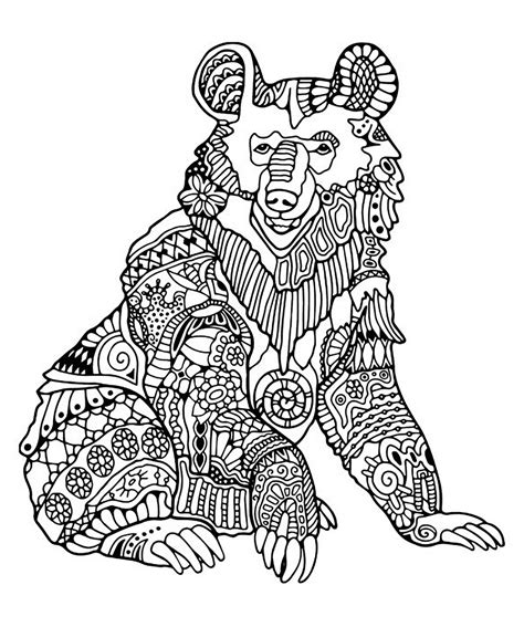 Complex Bear Coloring Pages