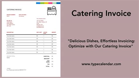 Comprehensive Catering Receipt Example