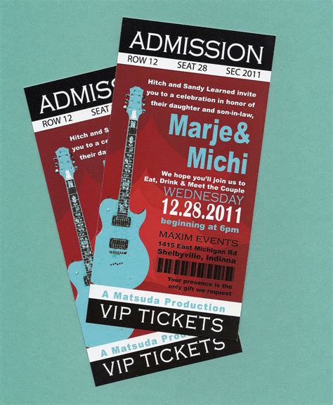 Concert Ticket Invitation Templates Ideas