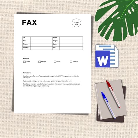 Conclusion on fax templates