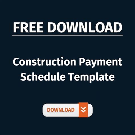 Construction Payment Schedule Excel Template