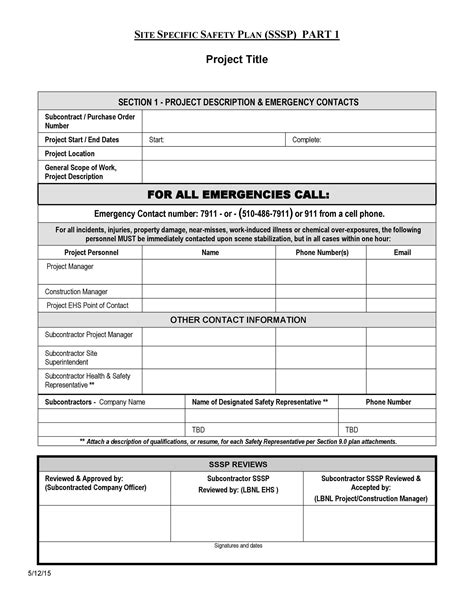 Construction Safety Templates