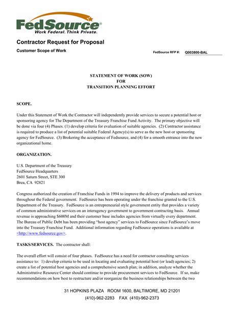 Contractor proposal example