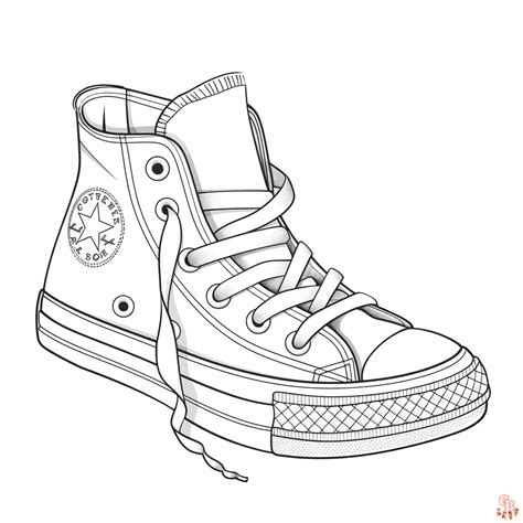 Converse Chuck Taylor coloring page