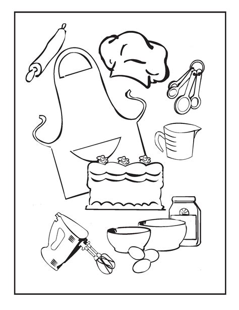 Cooking techniques coloring pages