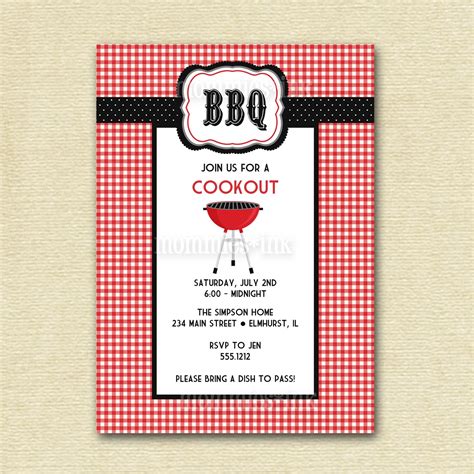 Cookout Invitation Templates