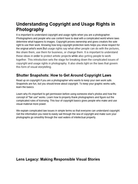 Copyright and usage rights