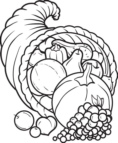 Cornucopia Coloring Pages