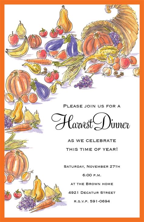 Cornucopia Invitation Cards