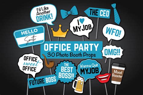 Corporate event photo booth props