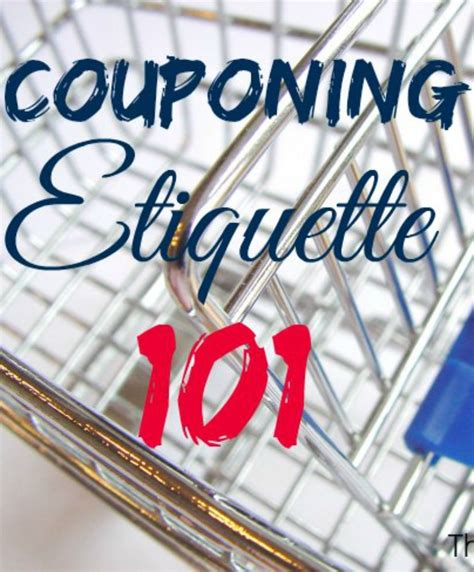 Coupon Etiquette