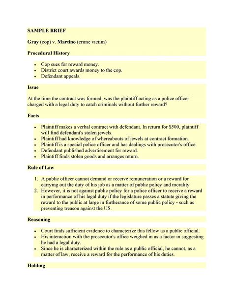 Court Case Templates Example