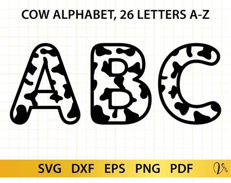 Description of Cow Print Letters Ideas